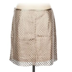 Chelsea & Violet Metallic Scalloped Mini Skirt
